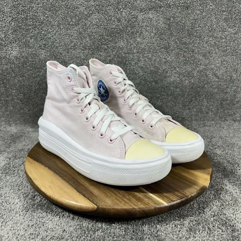 Converse CT All Star Move High 570260C Women’s Size 9.5 Pink Athletic Shoes Used